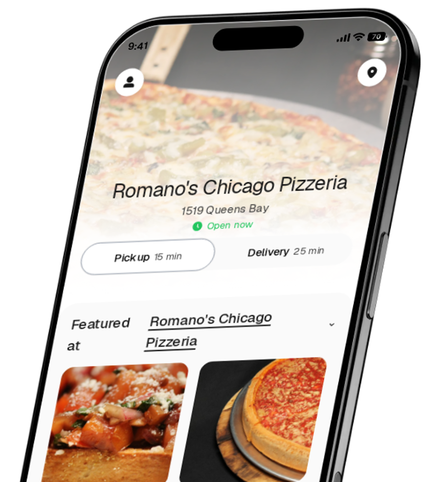Romano's Chicago Pizzeria app preview